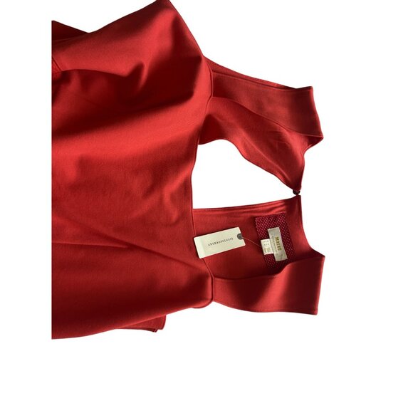 NWT Anthropolgie Maeve Red Squarneck Dress 14 - Picture 15 of 16